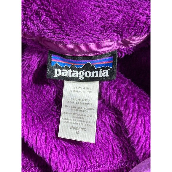 Patagonia Womens Purple Re-Tool Snap T Fleece Polartec Thermal Pullover Sz M 305 - Picture 8 of 13